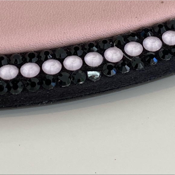 RENE CAOVILLA PINK BLACK EMBELLISHED SANDALS SIZE IT 38.5 / US 8.5 - Picture 16 of 17